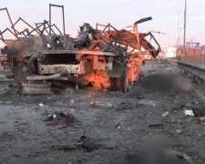 Розбита техніка окупанта. Фото: YouTube, скрін
