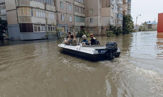 Херсон після підриву Каховської ГЕС. Фото: Telegram