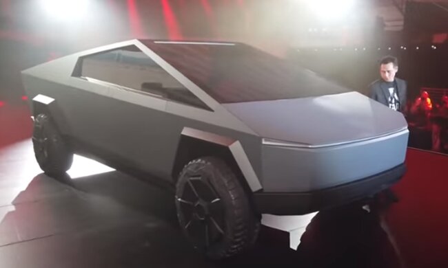 Tesla Cybertruck. Фото: скріншот YouTube-відео