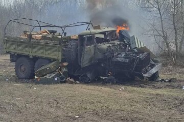 Розбита техніка РФ. Фото: Telegram