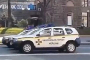 Автомобили Нацгвардии. Фото: youtube