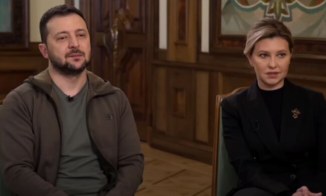 Олена та Володимир Зеленські. Фото: скріншот YouTube-відео