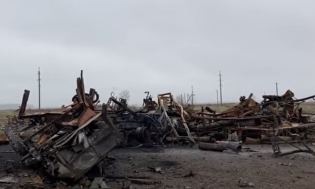 Разбитая техника рф. Фото: скриншот YouTube-видео