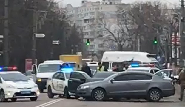 ЧП В Борисполе, дороги перекрыты. Фото: скриншот Facebook