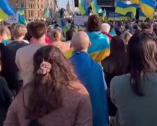 Митинг в поддержку Украины. Фото: YouTube, скрин