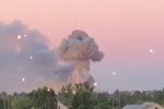 Горить склад боєприпасів росії. Фото: скріншот Telegram-відео