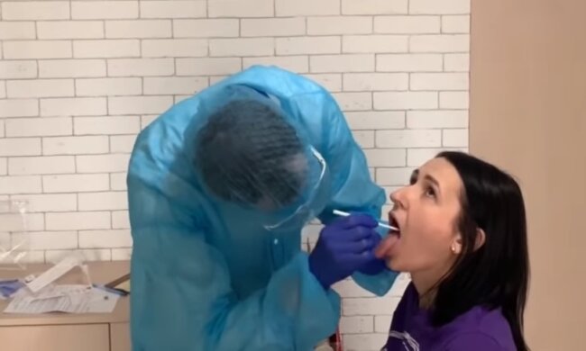 Тест на коронавирус. Фото: Youtube
