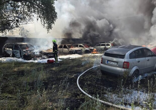 Пожар в Киеве. Фото: Telegram