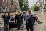 Евакуація людей у ​​Херсоні. Фото: Telegram