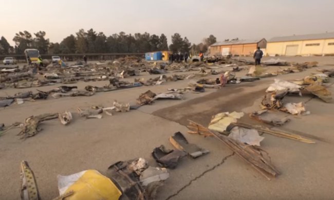 Место крушения украинского самолета, фото: скриншот с YouTube