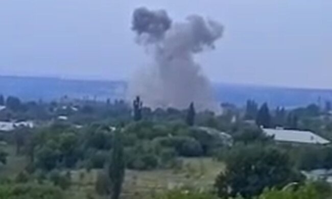 Взрыв. Фото: скриншот Telegram-видео