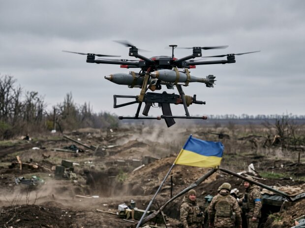 український бойовий дрон автомат мінометні міни