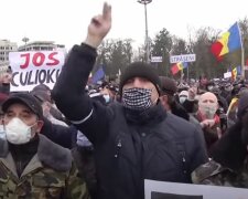Протести у Молдові. Фото: скріншот YouTube-відео