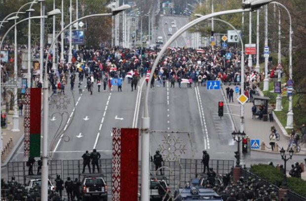 Протесты в Беларуси. Фото: скриншот Twitter