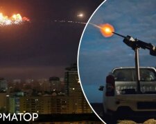 Пожежа на автозаправній станції в Дарницькому районі Києва внаслідок падіння уламків