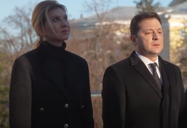 Володимир та Олена Зеленські. Фото: скріншот YouTube-відео