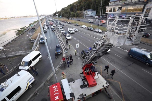 Ситуация на мосту в Киеве
