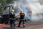 Люди едва успели выскочить: рейсовый автобус вспыхнул на ходу. Подробности, кадры с места событий