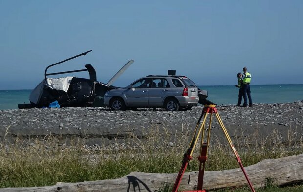 Авиакатастрофа в Новой Зеландии. Кадры с мета трагедии.