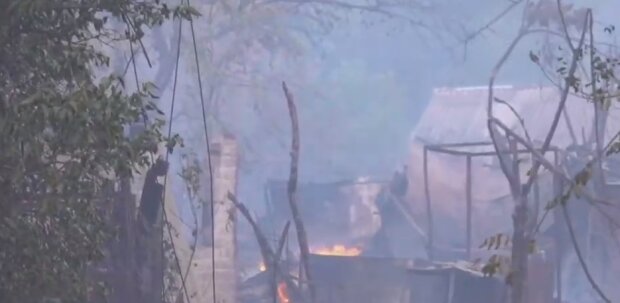 Пожар на Донбассе. Фото: Youtube