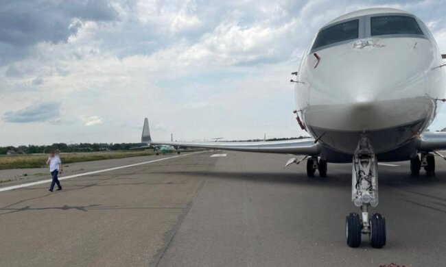 Літак Медведчука. Фото: Telegram