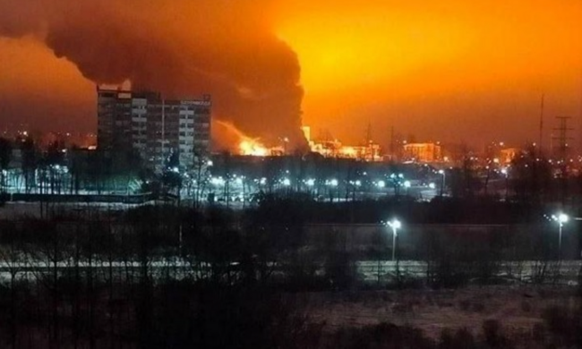 Взрыв на россии. Фото: Telegram