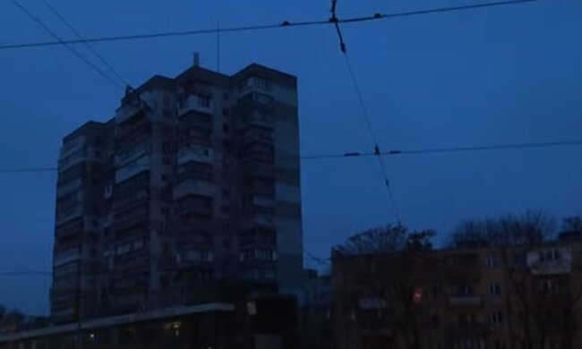 Будинок без світла. Фото: скріншот YouTube-відео