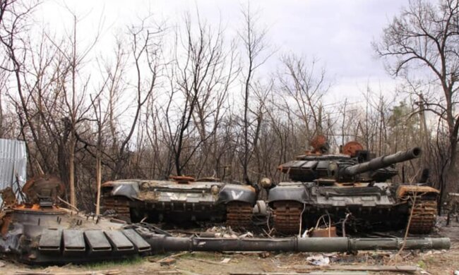 Розбита техніка рф. Фото: Facebook