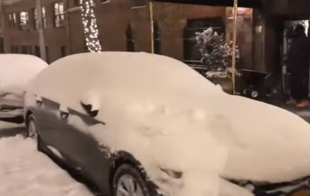 Снегопад в США. Фото: скриншот YouTube-видео