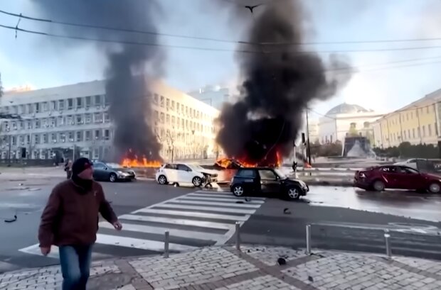 Ракетний удар по Україні. Фото: скріншот YouTube-відео