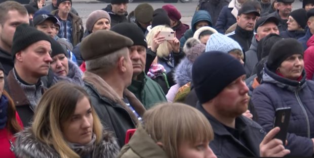Протест в Тернопольской области, фото: скриншот YouTube
