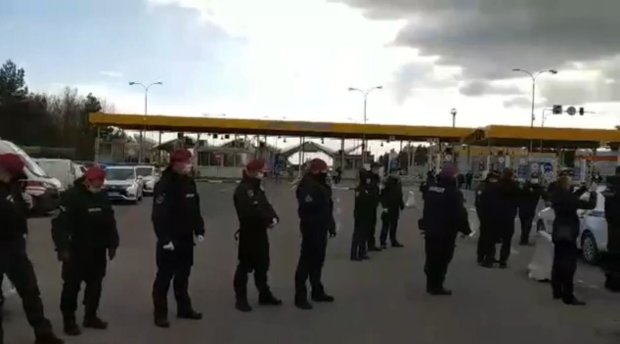Протест на границе. Фото: скрин youtube
