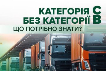 Інфографіка про відкриття водійської категорії С без категорії В