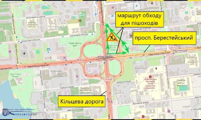 Міст на перетині Берестейського проспекту з Кільцевою дорогою, Київ