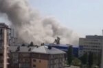 Взрыв в оккупированной Новой Каховке. Фото: скриншот Telegram-видео