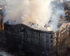 Пожар в одесском колледже, скриншот YouTube