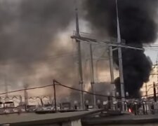 Пожар на подстанции. Фото: скриншот YouTube-видео