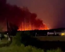 Пожар на рф. Фото: скриншот Telegram-видео