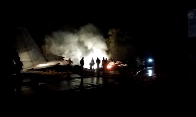 Крушение самолета под Харькова. Фото: Youtube