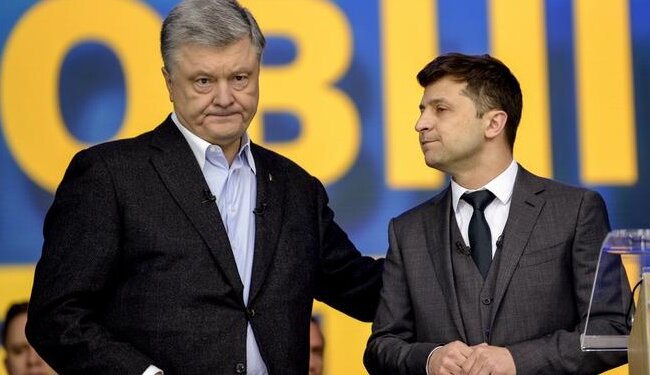 Порошенко и Зеленский. Фото: скриншот YouTube.