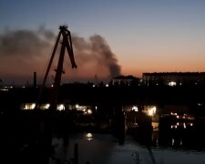 Пожар в Крыму. Фото: скриншот Telegram-видео