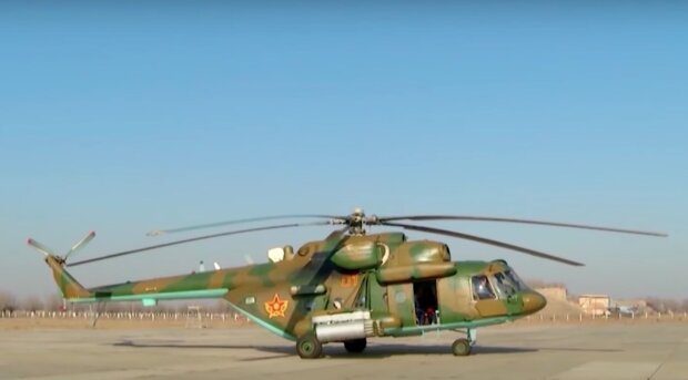 Гелікоптер росіян. Фото: YouTube, скрін