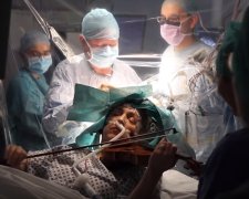 Британка играет на скрипке, пока хирурги удаляют ей опухоль мозга. Фото: скриншот YouTube
