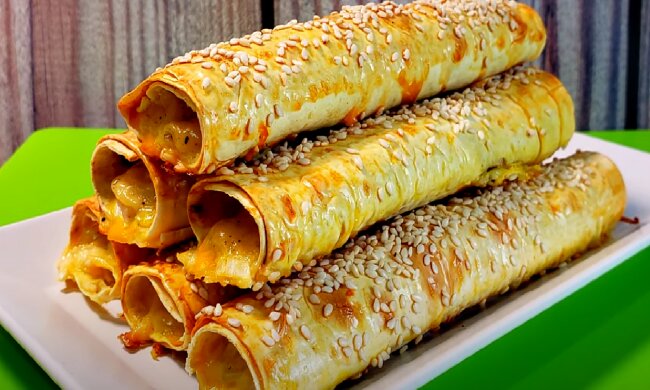 Трубочки из лаваша. Фото: скриншот YouTube-видео