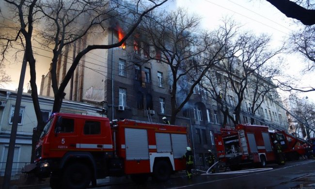 Пожар в Одессе. Фото: Униан