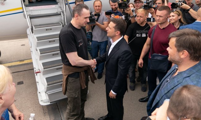 Олег Сенцов и Владимир Зеленский