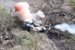 Горить танк рф. Фото: скріншот YouTube-відео