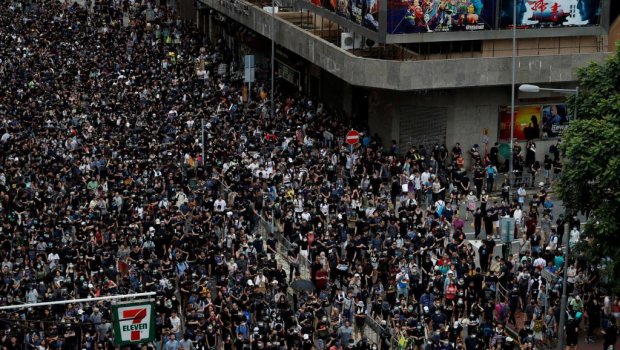 Протесты в Гонконге, фото: RFI