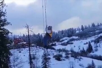 Инцидент на курорте в Славском. Фото: скриншот Youtube-видео