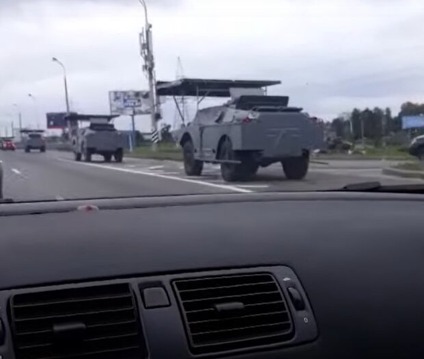 Военная техника направляется в Минск. Фото: скриншот Youtube